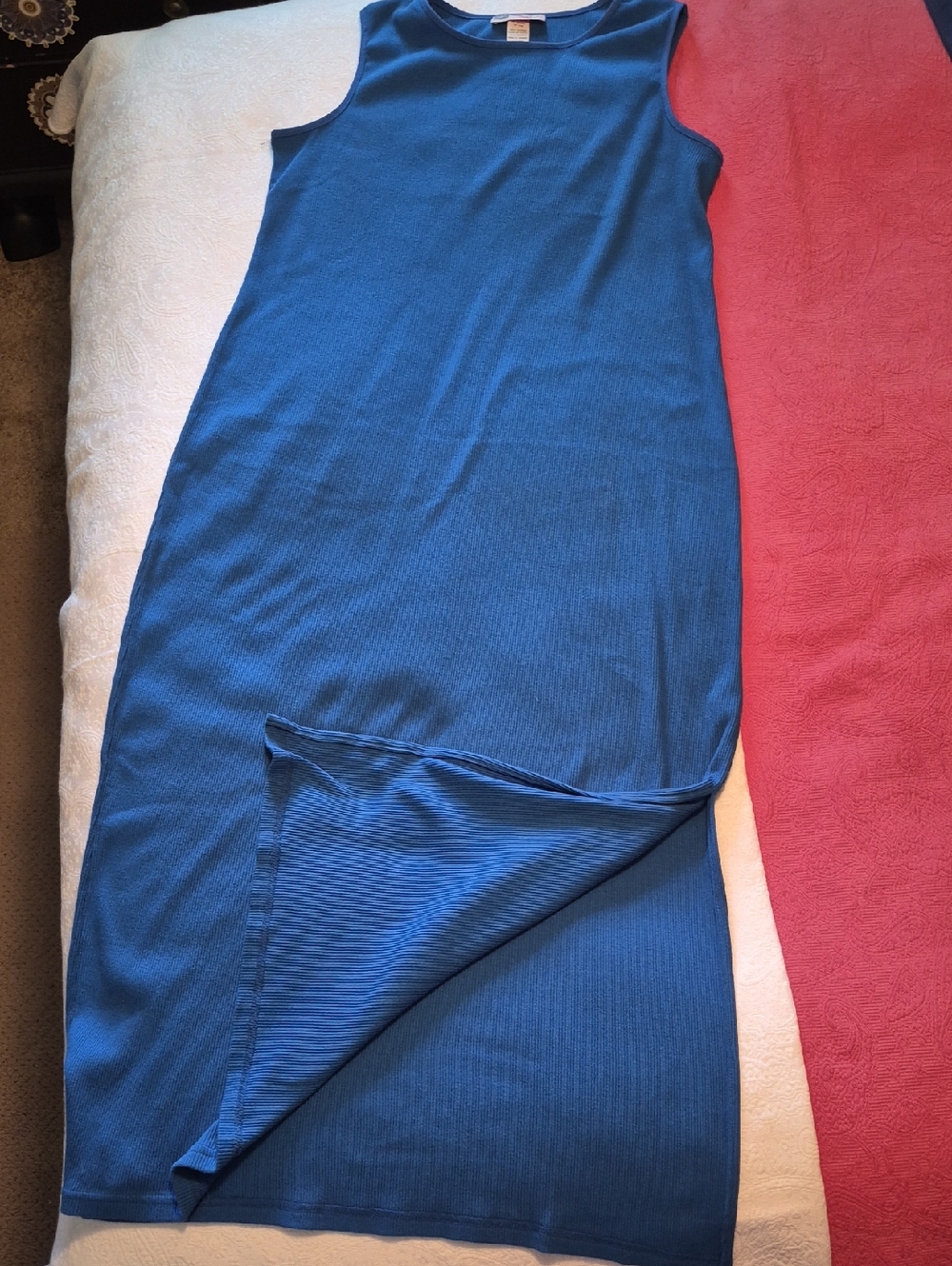 Faded Glory Ribbed Royal Blue Tank Top MAXI